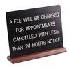 Walnut Sign Holder, 8" W x 1/2" H x 1-3/4
