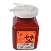 Nonstackable Sharps Containers – Polypropylene, Red - Short Tray, with Needle Remover, 0.7 Qt