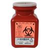 Nonstackable Sharps Containers – Polypropylene, Red - Short Tray, Locking Cap, 0.7 Qt