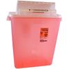 Contenants pour objets pointus et tranchants SharpStar™ Safety In-Room™ avec couvercle à contrepoids – transparents, rouges - 12 Quart