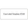 Blank Laser Label, 2-5/8" x 1" (30 per page), 100 Sheets/Pkg