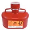 Nonstackable Sharps Containers – Polypropylene, Red - Small, Locking Cap without Needle Remover, 4.8 Qt