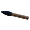 Fraises au carbure de tungstène de Typhoon® - flamme - Flame – 3/8" Head Diameter, 3/4" Head Length, 6.4 mm (1/4") Shank, Fine Grit (Blue)