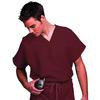 Fashion Seal Healthcare® Unisex Fashion Scrub Shirts, 65/35 Fashion Poplin® - Burgundy, 2 XL