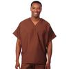 Fashion Seal Healthcare® Unisex Fashion Scrub Shirts, 65/35 Fashion Poplin® - Chocolate, 2 XL