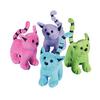Plush Cats, 2-1/2" W x 4" H x 4" D, Assorted Colors, 12/Pkg