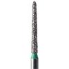 Fraises diamantées pour procédures opératoires, couronnes et ponts NeoDiamond® – FG, grossière, conique, 25/emballage - Green, Pointed Taper, # 879, 1.2 mm Diameter, 10.0 mm Length