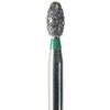 Fraises diamantées pour procédures opératoires, couronnes et ponts NeoDiamond® – FG, oblongue, 25/emballage - Coarse, Green, # 379, 1.8 mm Diameter, 3.4 mm Length