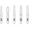 Two Striper® FG diamants – ShortCut™ assorties de 5 pièces, de 5/emballage - Two Striper® FG Diamonds – ShortCut™ Assorted 5-Pack, 5/Pkg