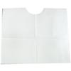 Contour Neck Patient Bibs - White, 2 Ply with 1 Ply Poly, 17" x 18", 500/Pkg