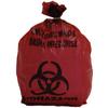Red Biohazard Bags - 1 Gallon, 20 Bags/Roll, 10 Rolls/Box