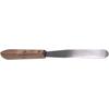Spatule en acier inoxydable, lame 4", manche en bois