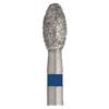 Diamants jetables Singles – FG, oblongue, 25/emballage - Medium, Blue, Round End, # 1900M, 2.300 mm Diameter, 4.200 mm Length