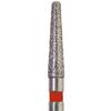 Diamants jetables Singles – FG, conique fissurée, 25/emballage - Fine, Red, Round End, # 0816.8F, 1.600 mm Diameter, 8.000 mm Length
