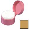 Cotton Roll Holders/Storage – Round, Plastic with Lid - White