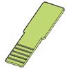 Système de capteur intrabuccal XIOS PLUS, languettes pour support à capteur - Endo. universel, vert, 100/emballage
