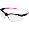 V 30 Nemesis S Safety Eyewear - Clear Antifog Lens, Black Frame with Pink Tips