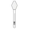 Fraises diamantées Two Striper® – FG, grossière, verte, cylindrique, 5/emballage - # 240, 4.8 mm Major/1.2 mm Minor Diameter