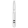 Two Striper® Diamond Burs – FG, Fine, Red, Flame, 5/Pkg - # 265, 1.4 mm Major/0.5 mm Minor Diameter, 6.5 mm Length, 5/Pkg
