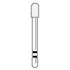 Fraises diamantées Two Striper® – FG, grossière, verte, cône à bout rond, 5/emballage