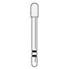 Fraises diamantées Two Striper® – FG, fine, rouge, cône à bout rond, 5/emballage