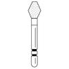 Fraises diamantées Two Striper® – FG, fine, rouge, cylindrique, no 230, diamètre majeur de 3,4 mm/mineur de 1,3 mm, 5/emballage