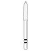 Two Striper® FG All Ceramic Guide Pin Diamond Burs – FG, Cone Guide Tip End, 5/Pkg - Medium Blue, # SE259.8M, 2.1 mm Major/1.6 mm Minor Diameter, 8.0 mm Length