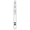 Fraises diamantées Two Striper® TS2000™, FG, gros, vert, 5/emballage - # 2004.9, 1.6 mm Major/1.1 mm Minor Diameter, 9.0 mm Length