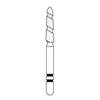 Fraises diamantées de curetage Two Striper® TS2000™ plaquées or – FG, gros, vert, bout conique biseauté, 5/emballage - # 2008.8GC, 1.8 mm Major/1.3 mm Minor Diameter, 8.0 mm Length