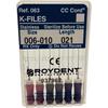 K-Files – Preapplied Silicone Stops, Stainless Steel, Assorted Sizes 6-10, 21 mm, 6/Pkg