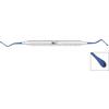 Curette chirurgicale dentelée – No 9, mini, largeur de lame de 2,5 mm, manche Shark™, double extrémité