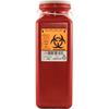 Nonstackable Sharps Containers – Polypropylene, Red - Tall Tray, Locking Cap, 1.7 Qt