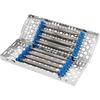 Concierge® Custom Cassette with Snap-IN-Silicone™ Rails – Stainless Steel, Blueberry - Small, 3" x 8" x 1-1/4", 8 Instrument
